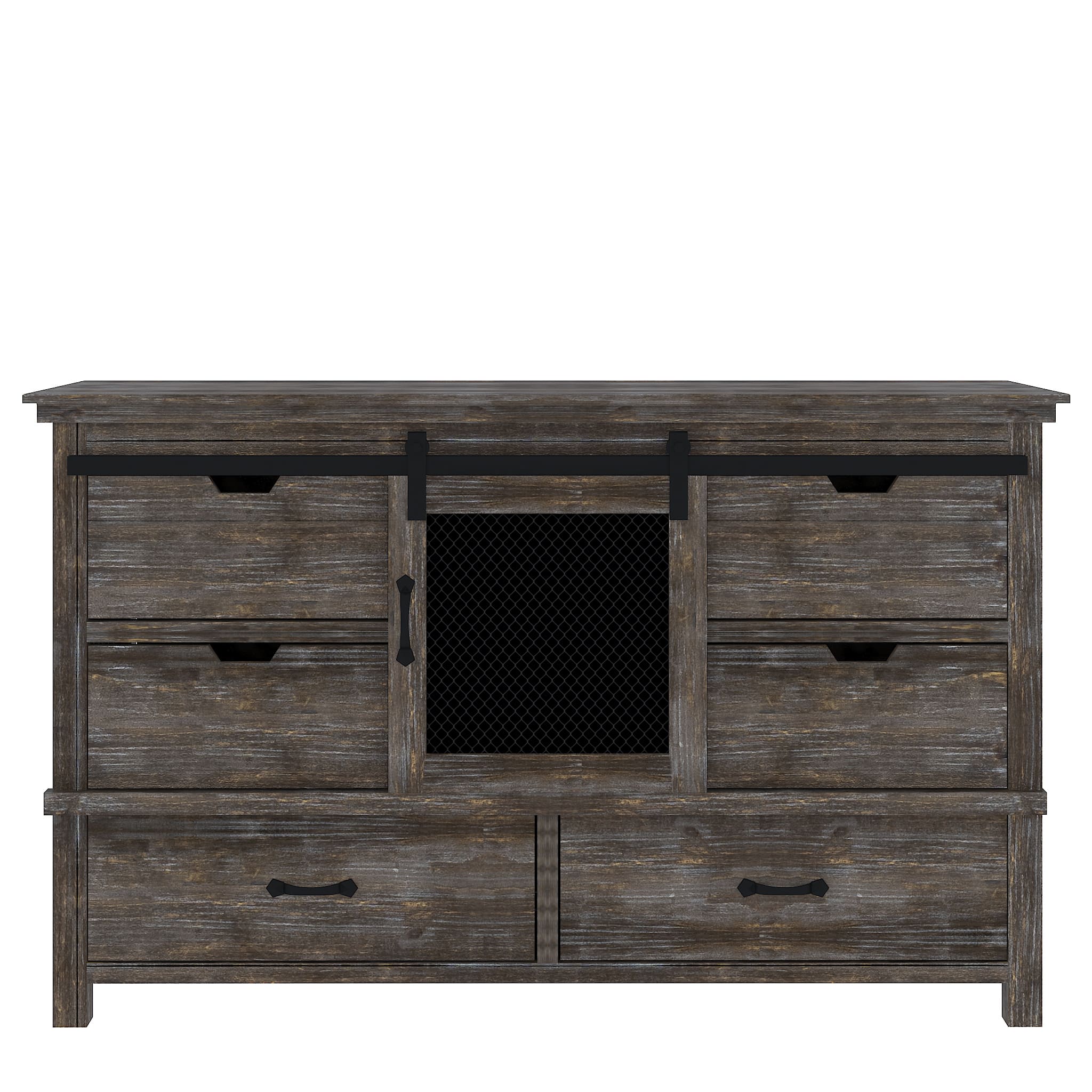 3D Render of a Barnwood Dresser